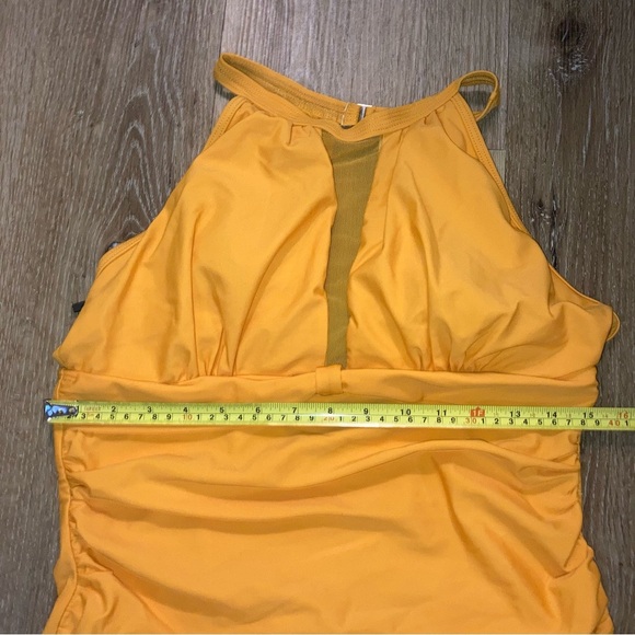 Women's Yellow Lace Up One-Piece Swimsuit |Bodysuit |Size Large - Picture 8 of 12